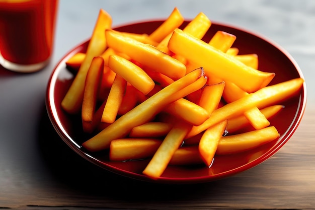 Papas fritas con ketchup