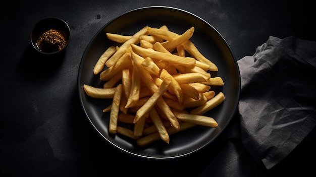 papas fritas en un plato