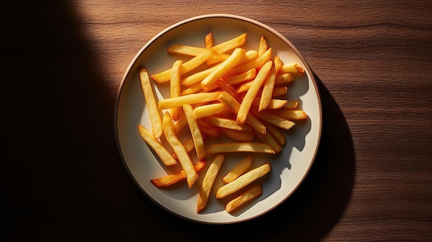 papas fritas en un plato