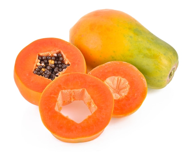 Papaya Früchte isoliert.