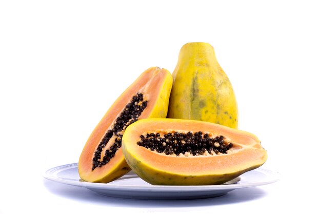 Papaya en rodajas de fruta