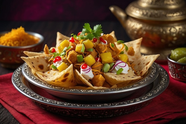 Papdi Chaat Appetizierende Anzeige