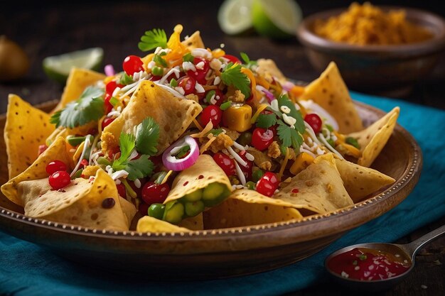 Papdi Chaat apresentação saborosa