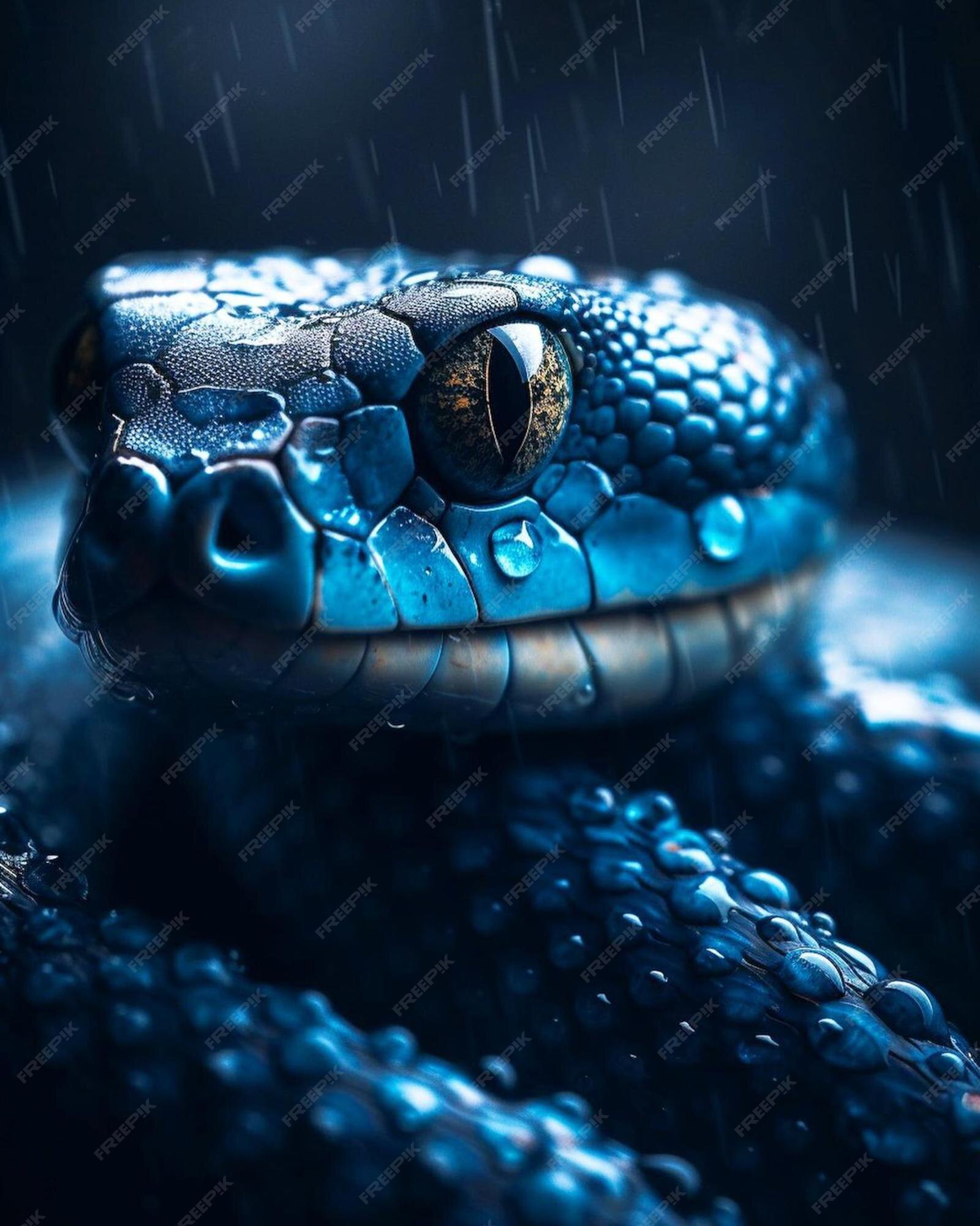 Papéis de Parede cobra azul 3840x2160 UHD 4K imagem