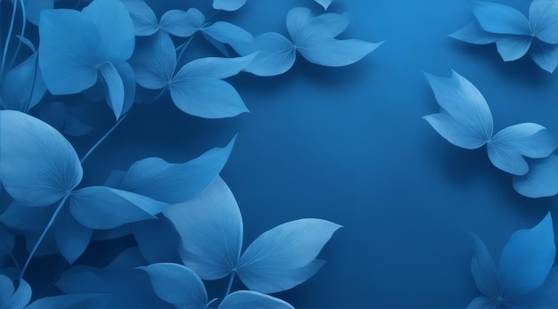 Papéis de parede de folhas azuis IA geradora