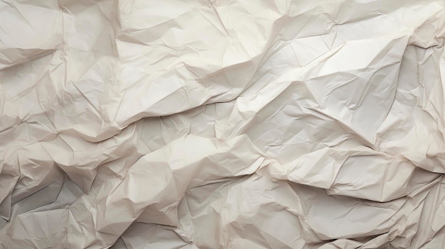 Papel blanco arrugado vista de arriba fondo textura de papel muy arrugado