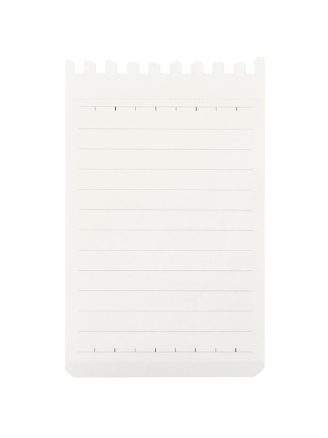 Papel de bloc de notas con trazado de recorte