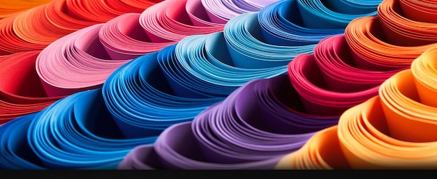 Papel de colores cubierto con nota de papel.