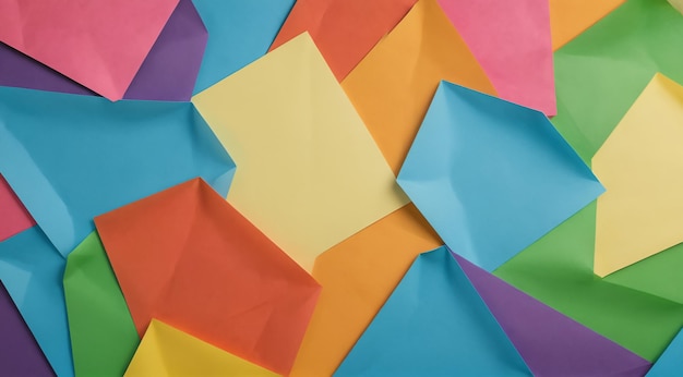 un papel de colores que tiene un cuadrado de papel en él