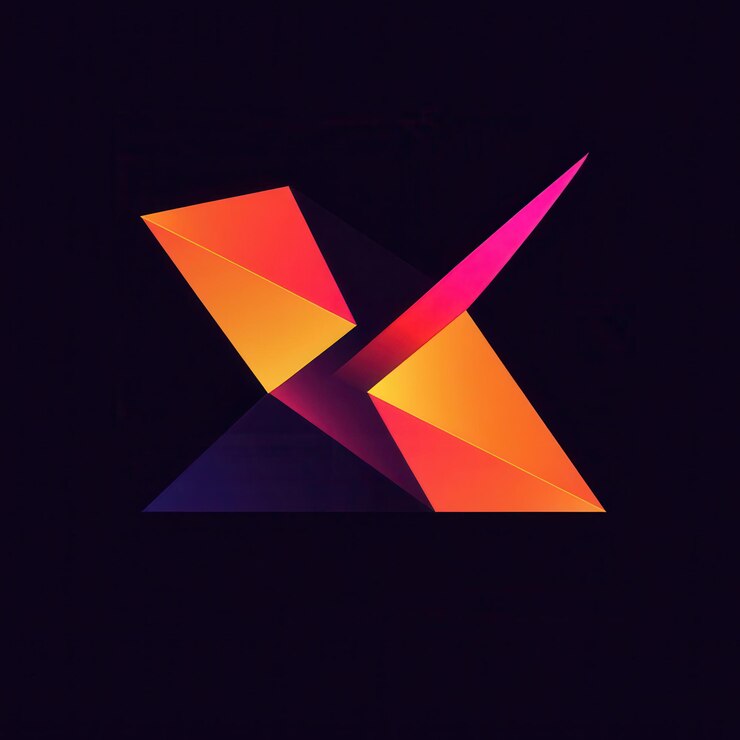 Foto un papel de colores con una x en él