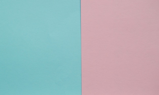 Papel de cor pastel azul e rosa plano geométrico colocar dois fundos lado a lado
