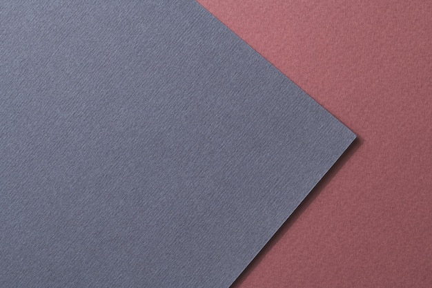 Papel de fundo de kraft áspero, papel de textura vermelho, bordeaux e azul, cores Mockup com espaço de cópia para texto