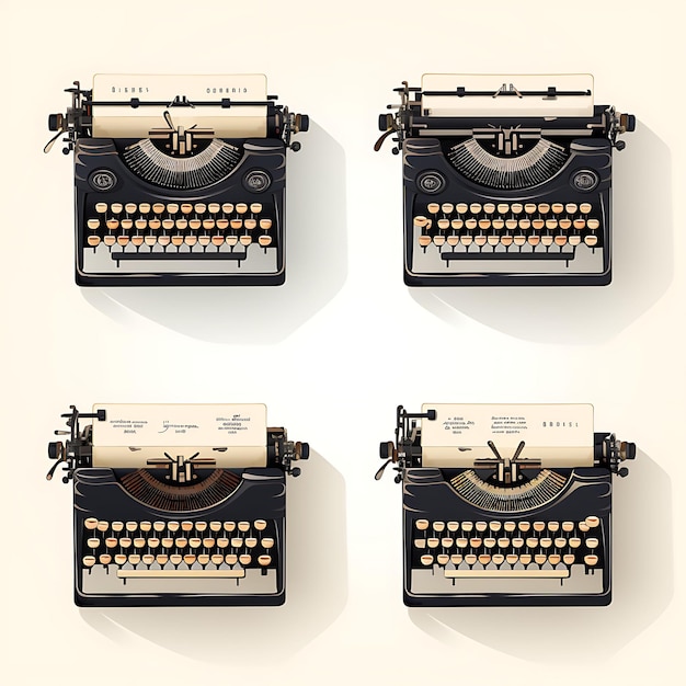 Papel de máquina de escrever colorido com um conceito monocromático largura fixa fonte conceito criativo ideia de design