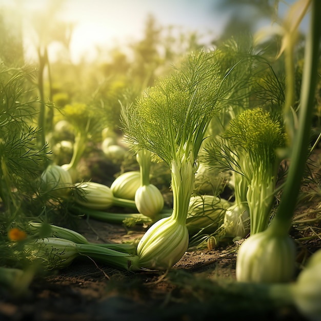 Papel de parede 16K UHD vívido Fennel exuberante em cores naturais