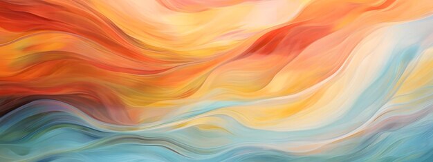 Papel de parede abstrato colorido Pintura de conceito artístico de um fundo Ilustração 3D onda suave