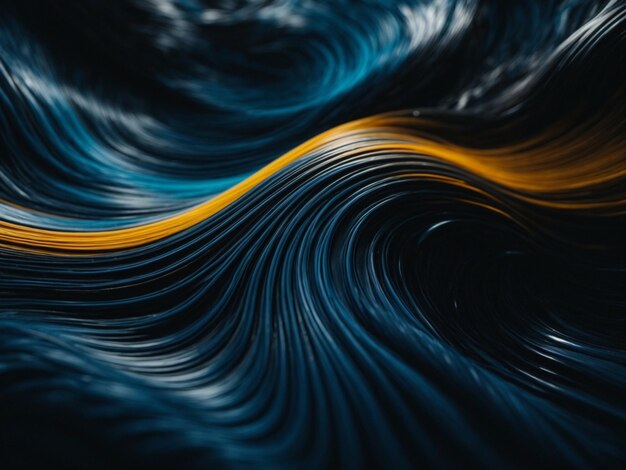 Papel de parede abstrato com fundo hipnotizante em preto e azul escuro