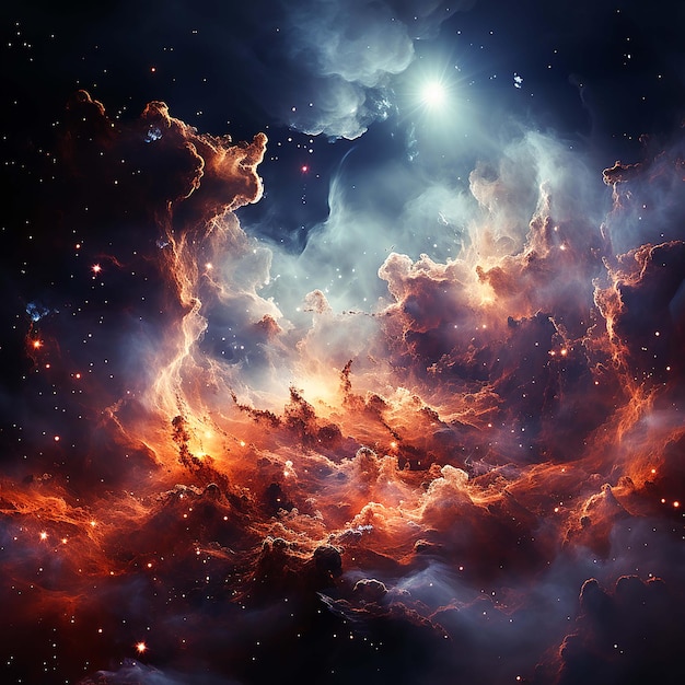 papel de parede abstrato de nebulosa ultra detalhado 3 gerado por AI