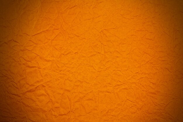 Papel de parede amassado fundo laranja de papel