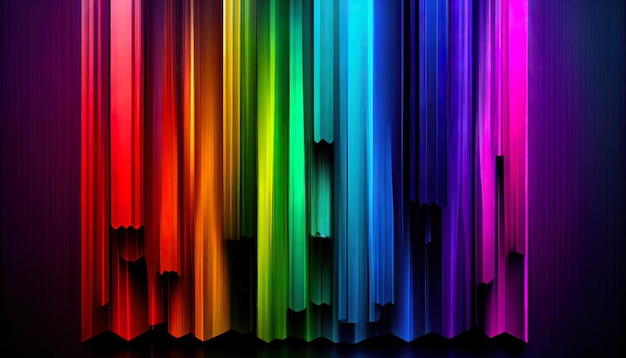 Papel de parede com cores de gradiente de arco-íris geradas por ai