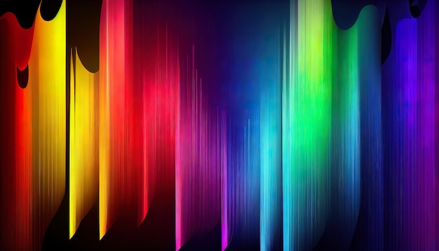 Papel de parede com cores de gradiente de arco-íris geradas por Ai