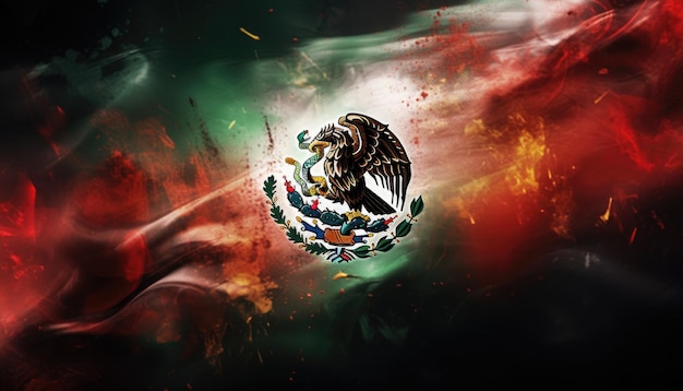Papel de parede com o desenho da bandeira do México