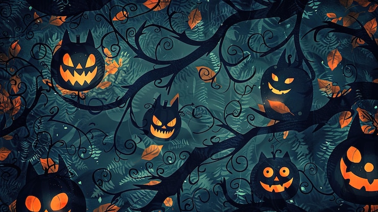 Foto papel de parede com padrão de halloween