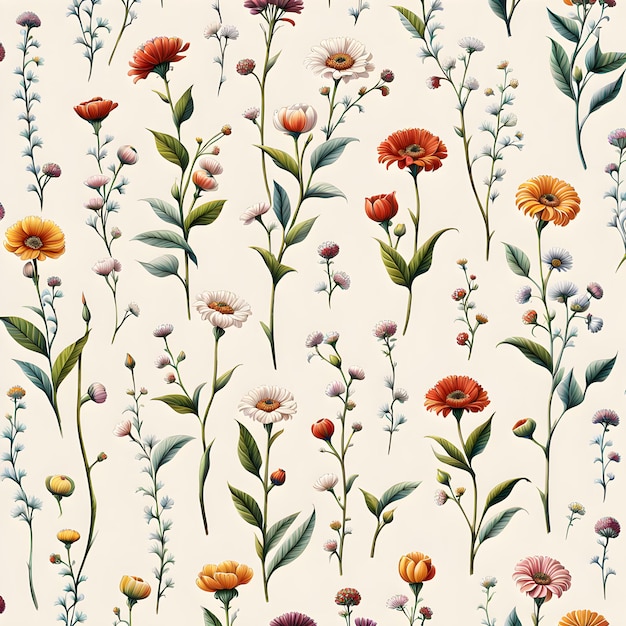 Papel de parede com padrão floral vitoriano