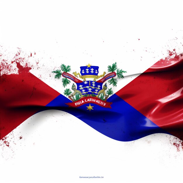 Foto papel de parede da bandeira do haiti com fundo branco alto