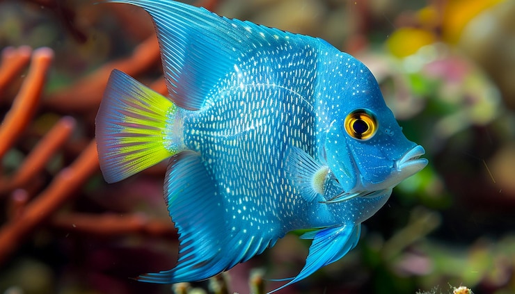 Foto papel de parede de angelfish azul o peixe azul de ang springs é um dos mais comuns e atraentes
