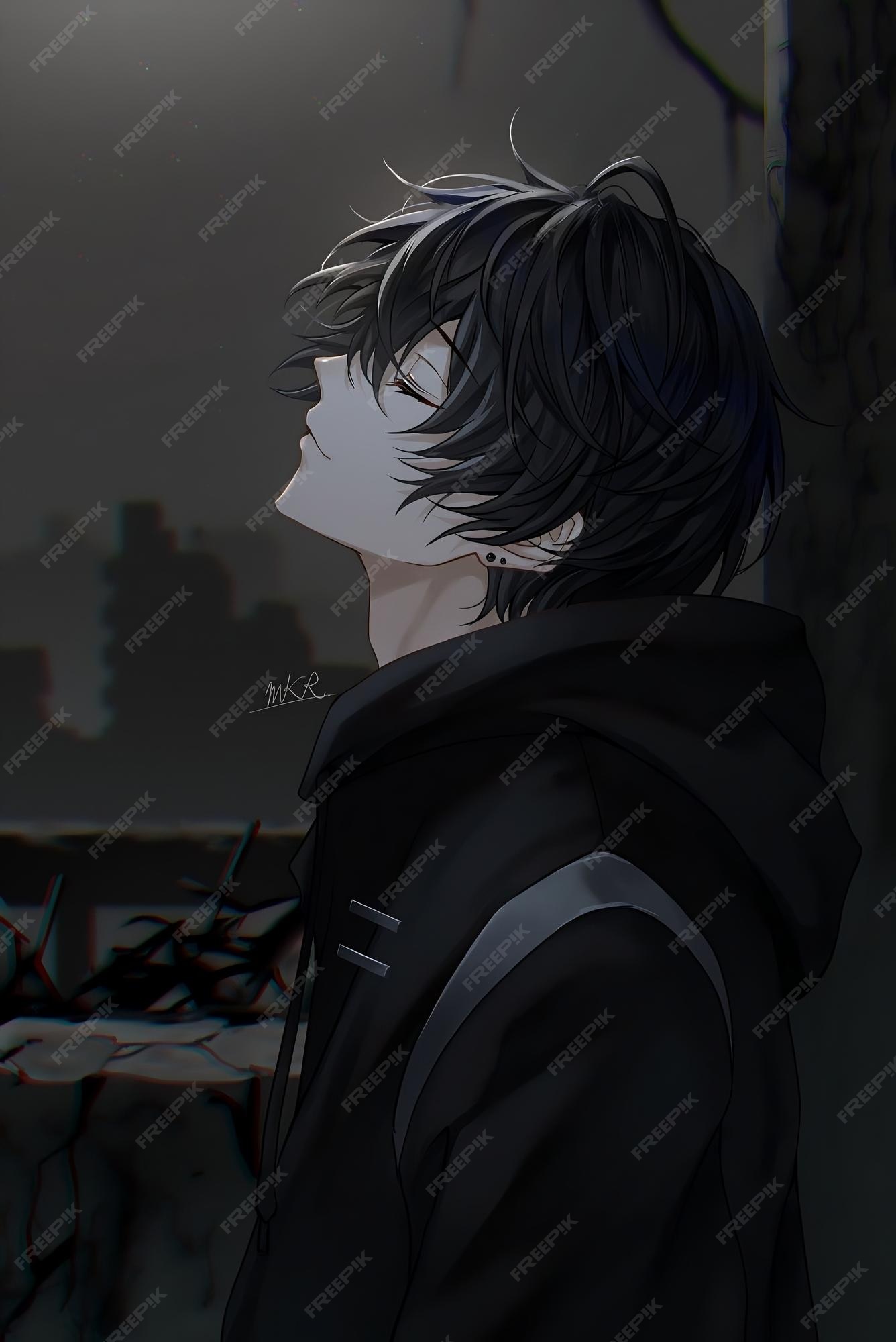 Fotos de perfil de anime em preto e branco