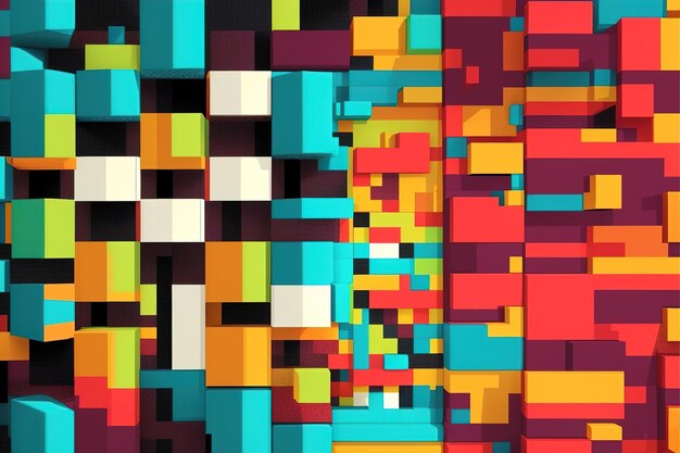 Papel de parede de arte pixelado