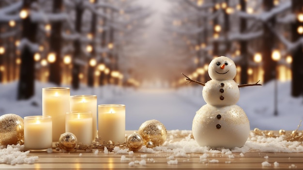 papel de parede de boneco de neve HD 8K papel de paradeiro Imagem fotográfica de estoque