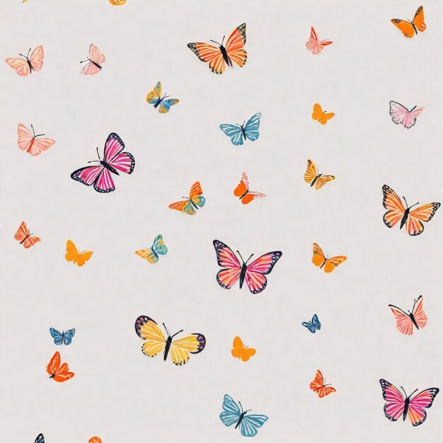 Foto papel de parede de borboletas coloridas