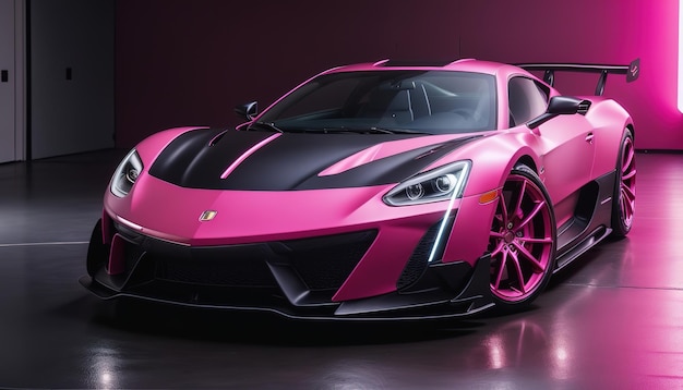 Papel de parede de carro esportivo rosa de luxo hd