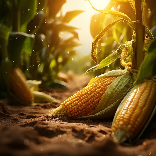 Foto papel de parede de cor natural cinematográfico uhd elegança de milho dourado