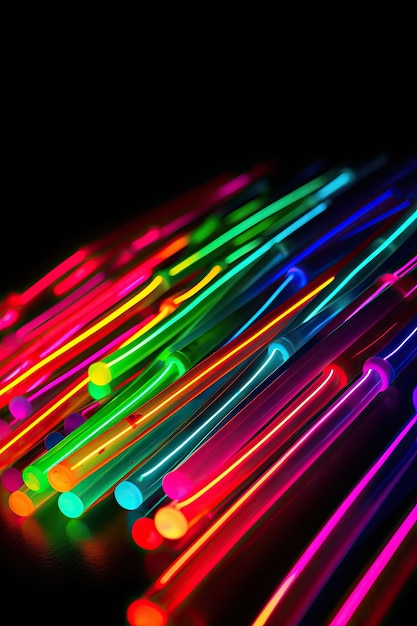 Papel de parede de cores neon vibrantes para um visual moderno generativo AI