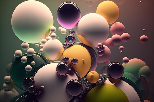 Papel de parede de design gráfico de cor de fundo de gota de bolha de água abstrata