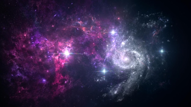 papel de parede de ficção científica Beleza do espaço profundo Gráficos coloridos para fundo Planetas galáxia