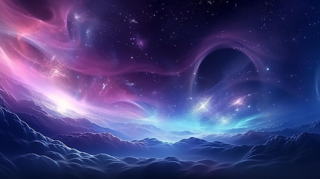 papel de parede de ficção científica com a beleza do espaço profundo