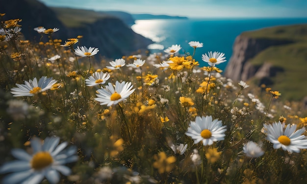 Papel de parede de flores silvestres transparentes de Cliffside