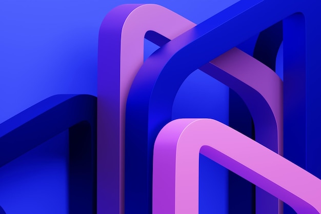 Papel de parede de fundo 3D abstrato com linhas coloridas Criar um elemento visual para uma capa de cabeçalho de cartaz ou banner