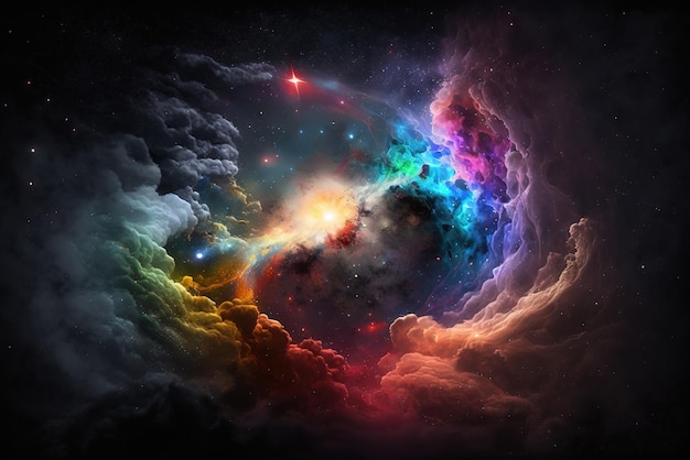 Papel de parede de fundo colorido da galáxia