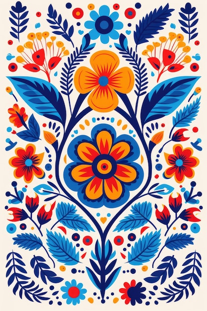 Papel de parede de fundo com formas e padrões de flores coloridas