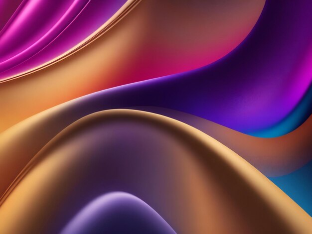 Papel de parede de fundo sedoso abstrato com cores da moda geradas por ai