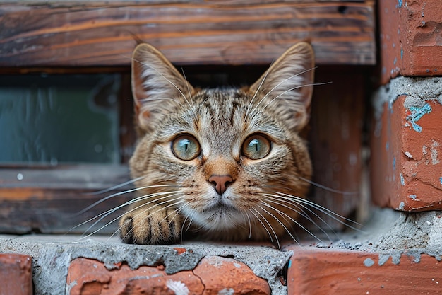 papel de parede de gato espreitando bonito