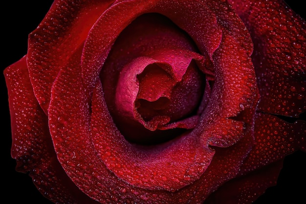 Foto papel de parede de gotas de água da rosa vermelha