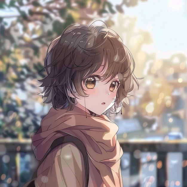 Papel de parede de ilustração de anime