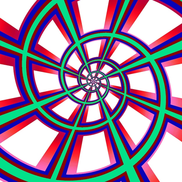 Papel de parede de ilustração de caleidoscópio com fundo colorido e design 3d