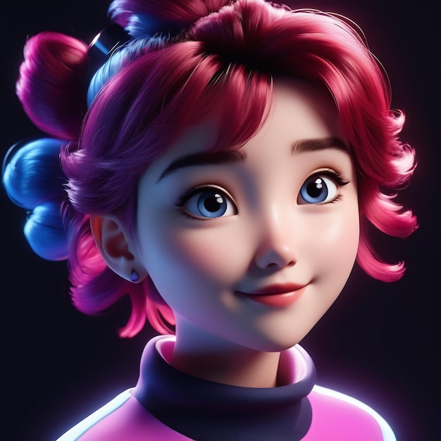 Papel de parede de ilustração de personagens de desenhos animados 3D para crianças