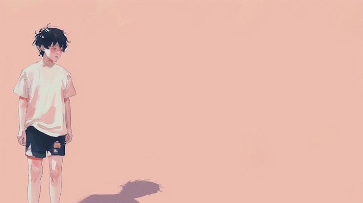 Foto papel de parede de menino bonito de anime